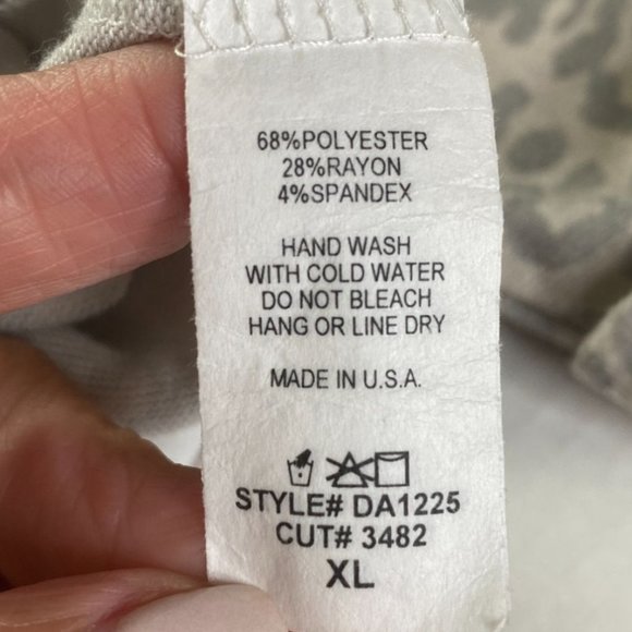 Vintage Bombom Womens Leopard Print Maxi Dress Size XL Grey and White Athleisure - Picture 4 of 9